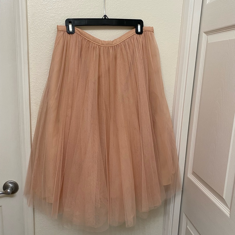 Jenny Yoo Collection Tulle Midi Skirt Size 14 Light Pink
